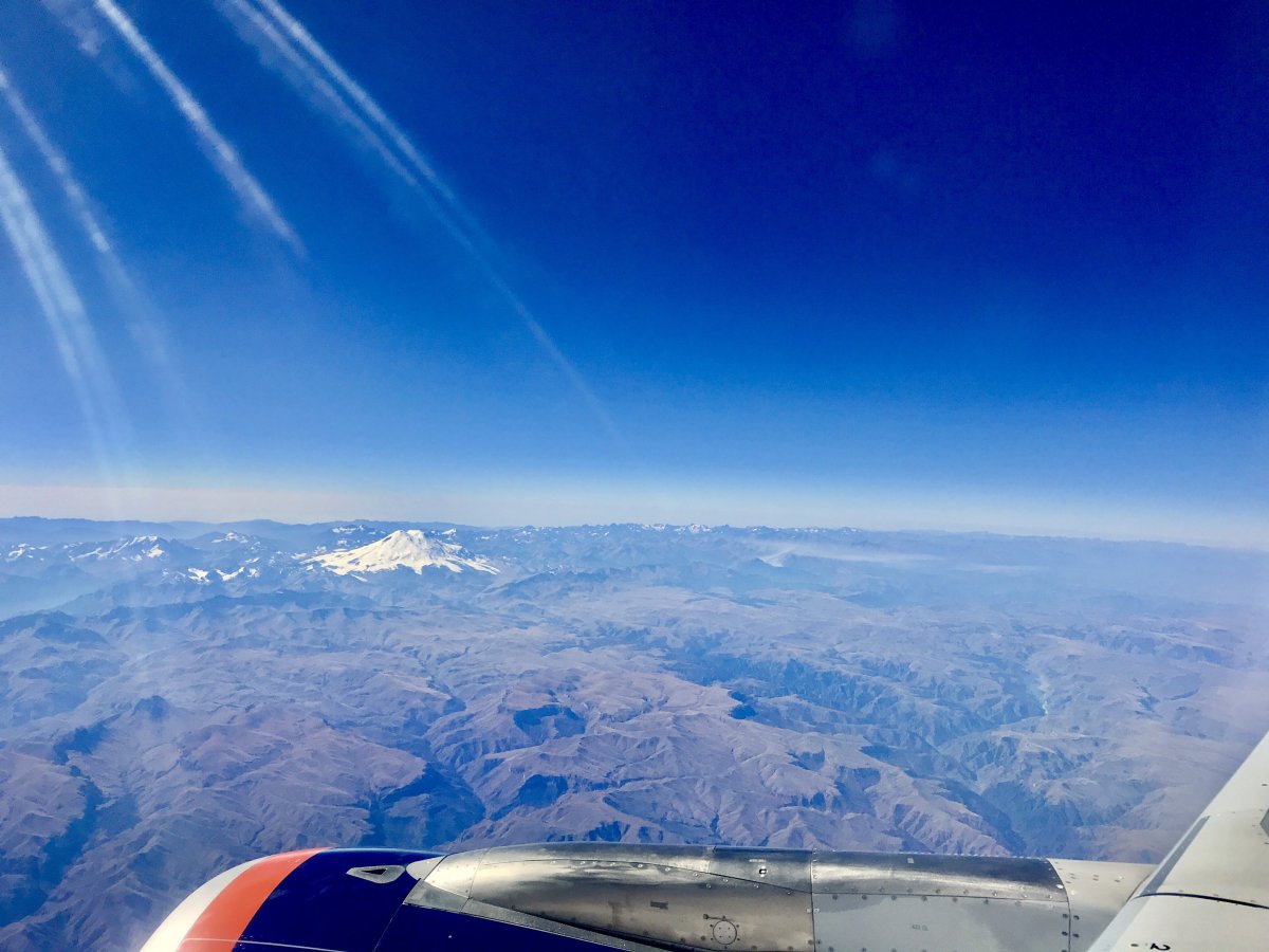 Эльбрус с самолета от Минеральных вод