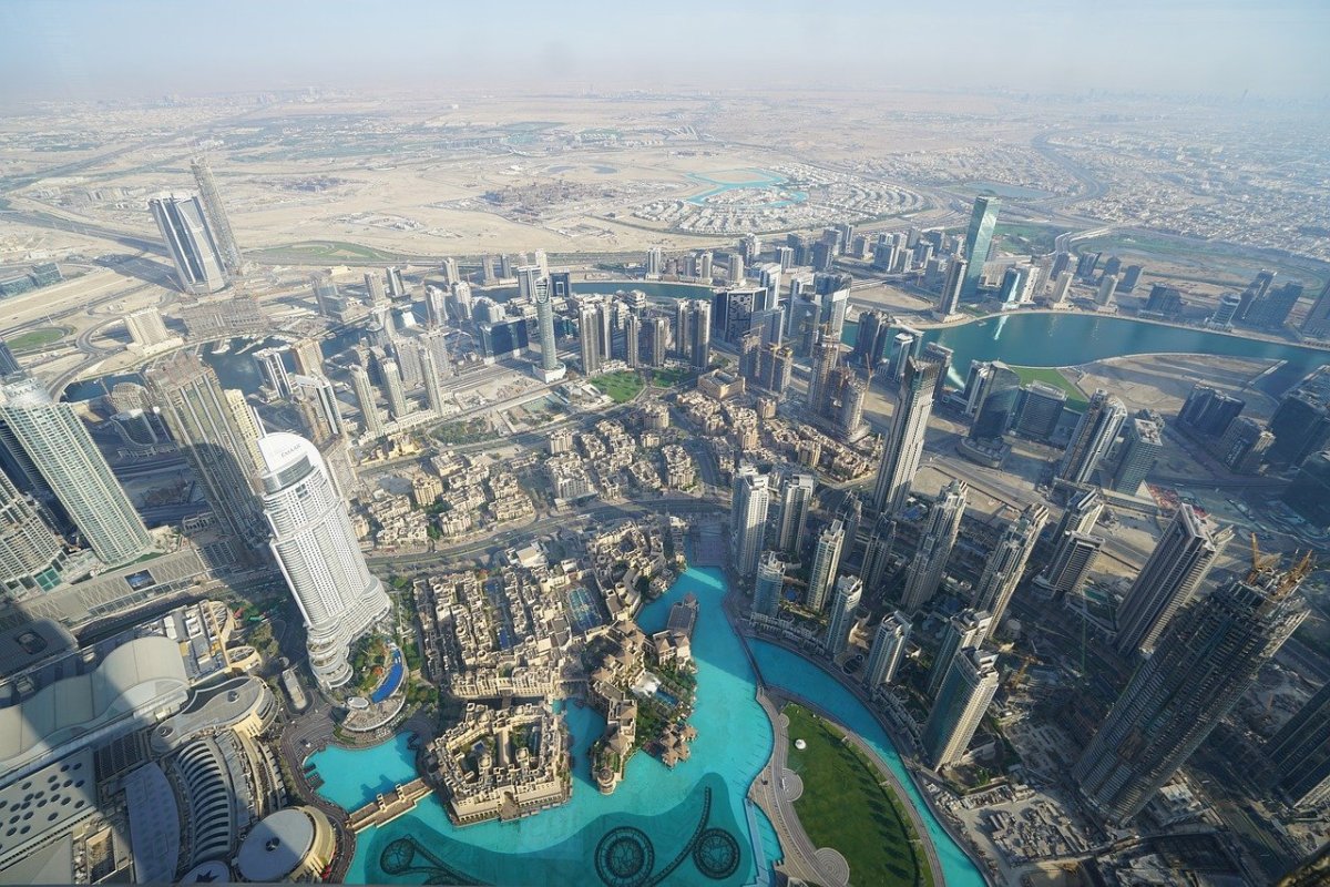 Бурдж-Халифа Дубай вид сверху