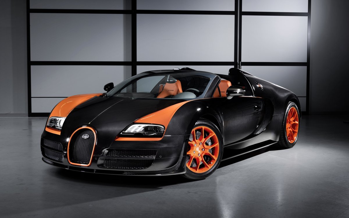 Bugatti Veyron 16.4 Grand Sport Vitesse оранжевая