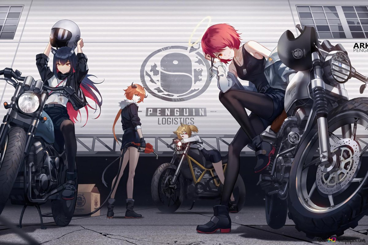 Arknights Техас на мотоцикле