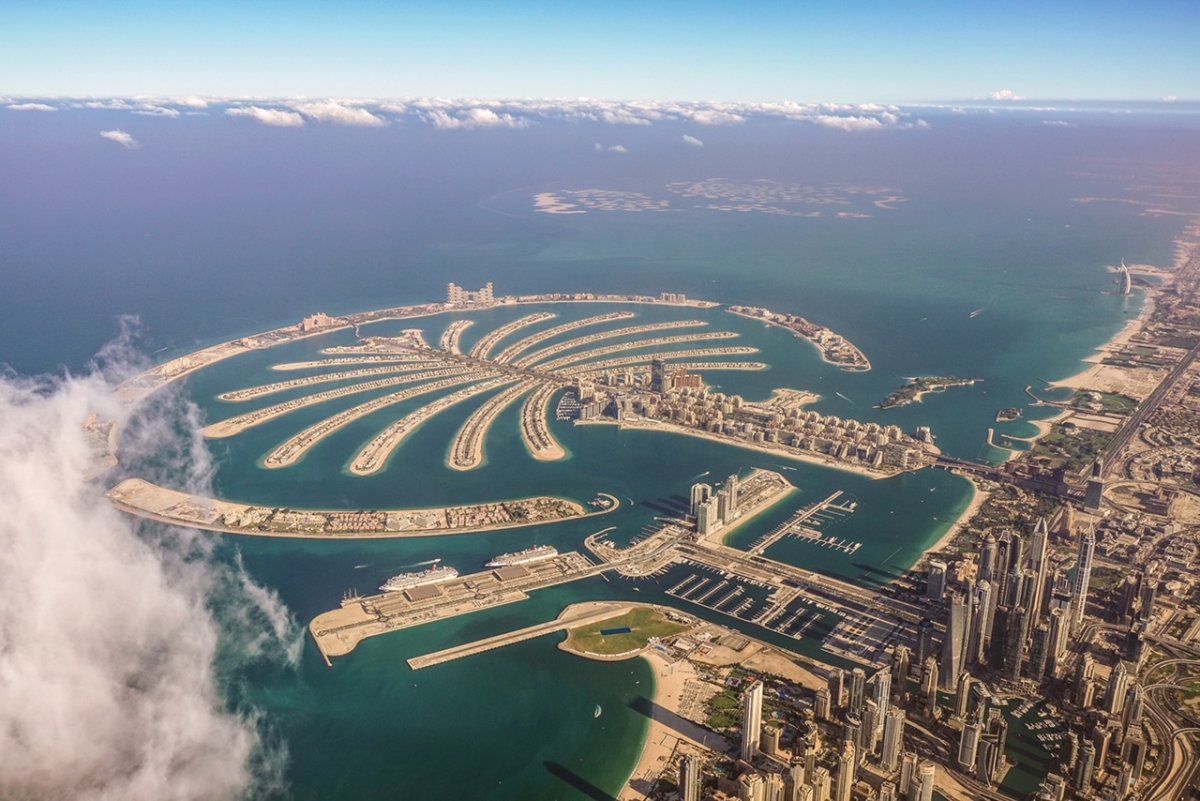 Искусственный остров в Дубае Пальма
