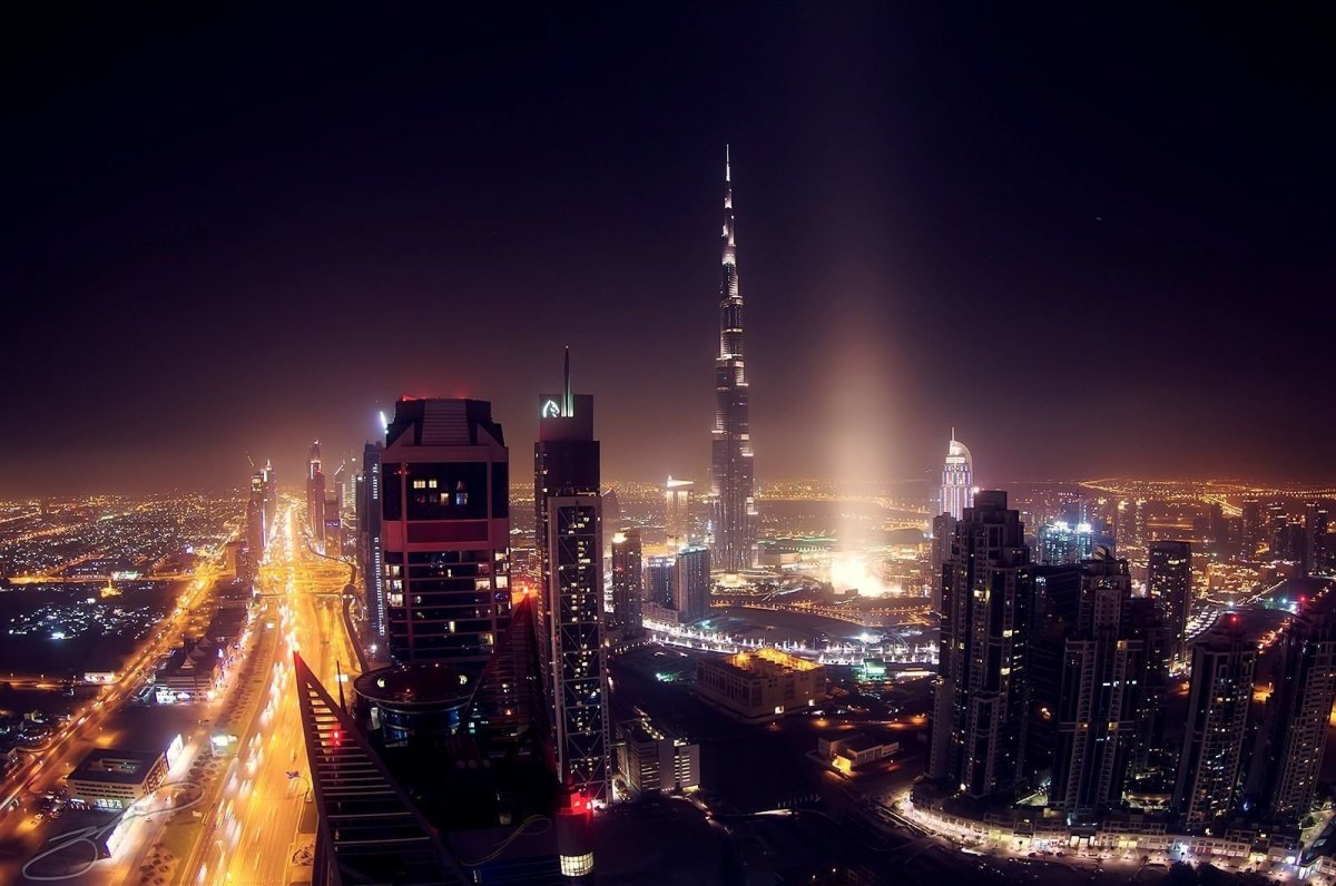Ночной Дубай фото