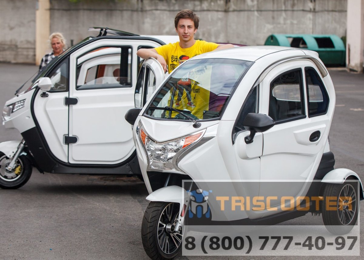 Трицикл с кабиной Electro-Triscooter ELEJULI 2000-01 W