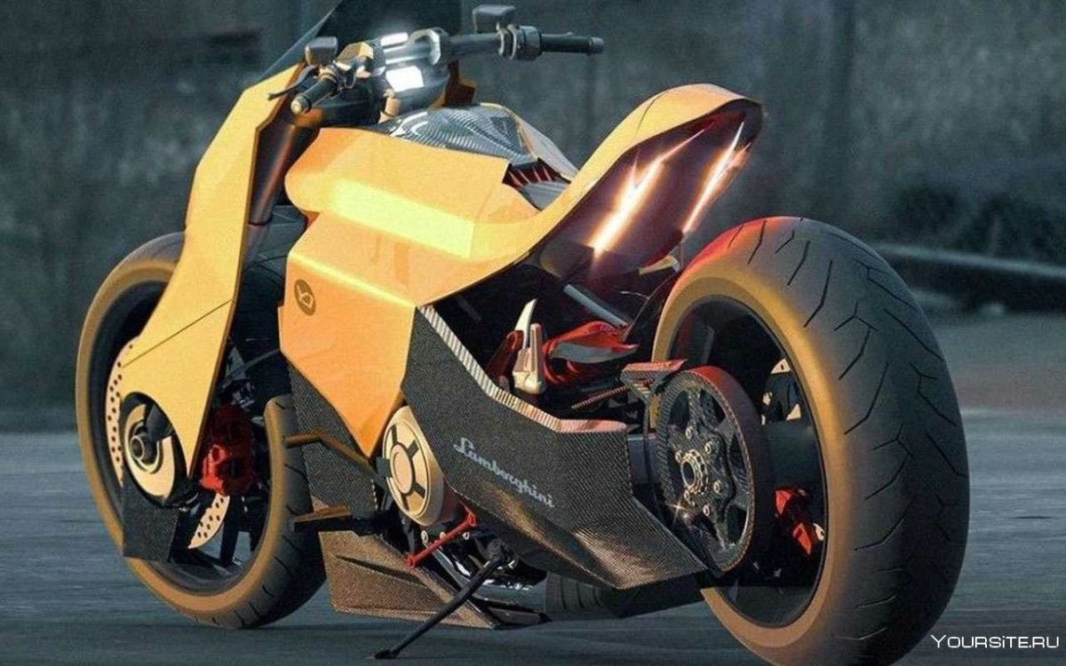 Мотоцикл Lamborghini v4 1000 caramelo
