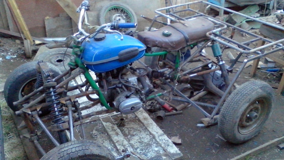 Квадроцикл из Урала с ураловским мостом