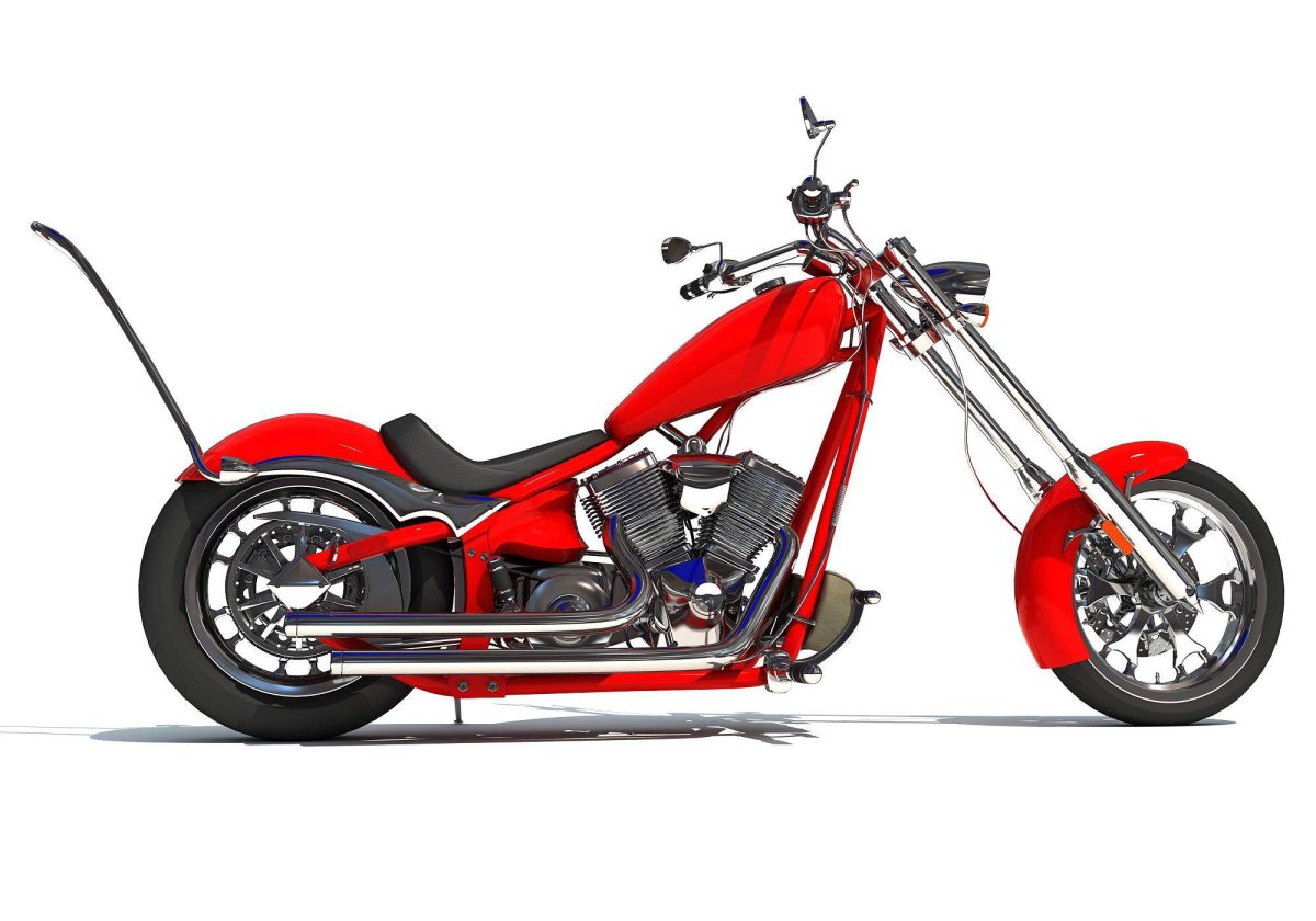 Чоппер мотоцикл 3д модель