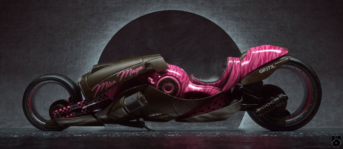 Мотоцикл scifi концепт Art