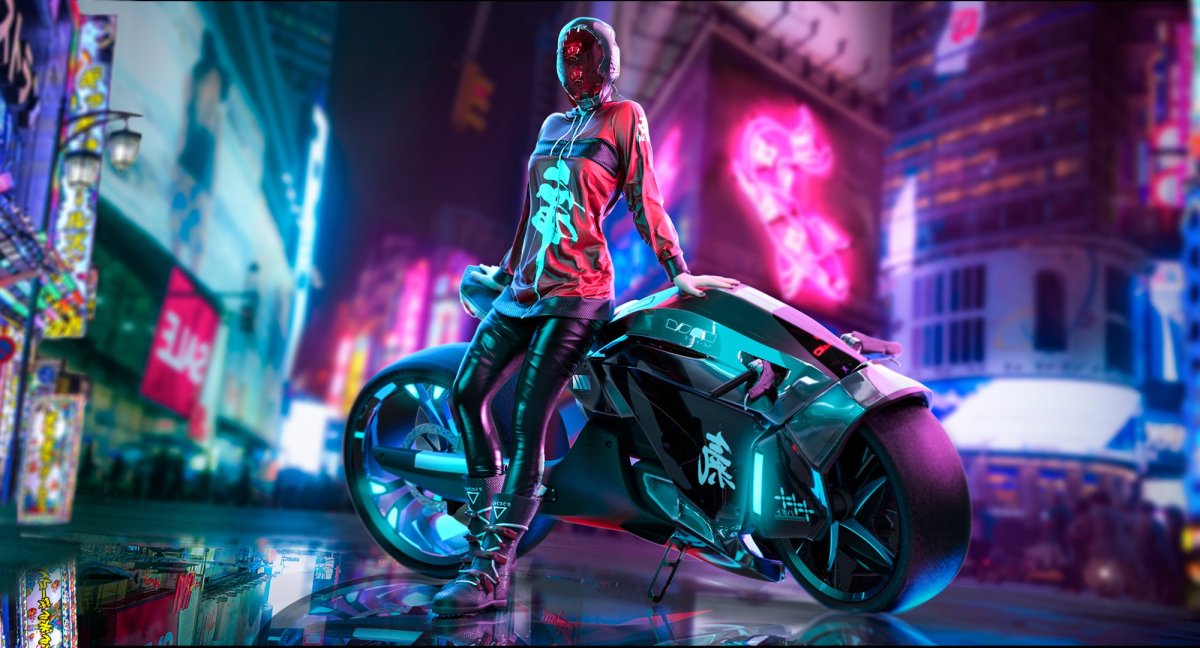 Мотоциклы Cyberpunk 2077 неон