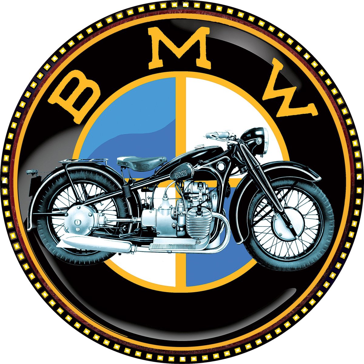 Retro BMW Motorrad poster