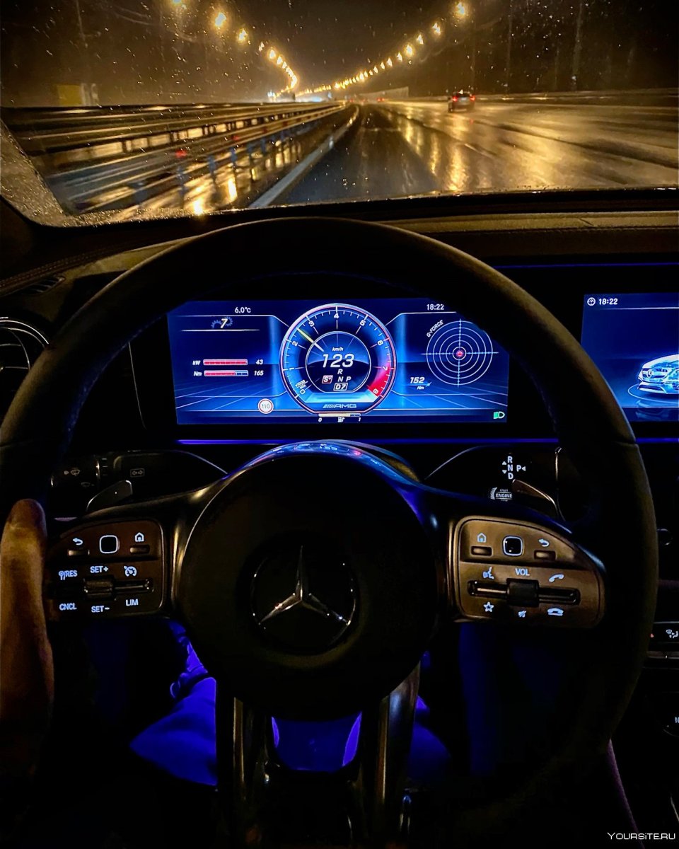 Mercedes e class w213 салон ночью