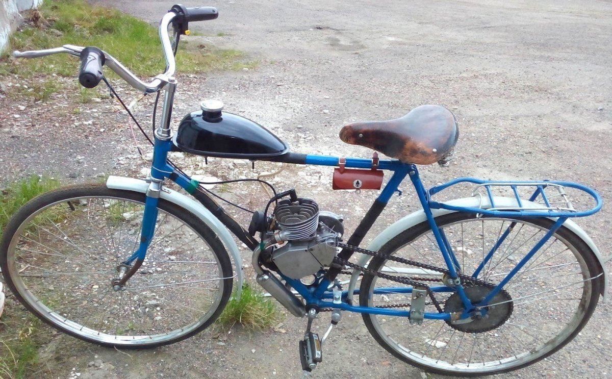 Велосипед Урал с двигателем f80