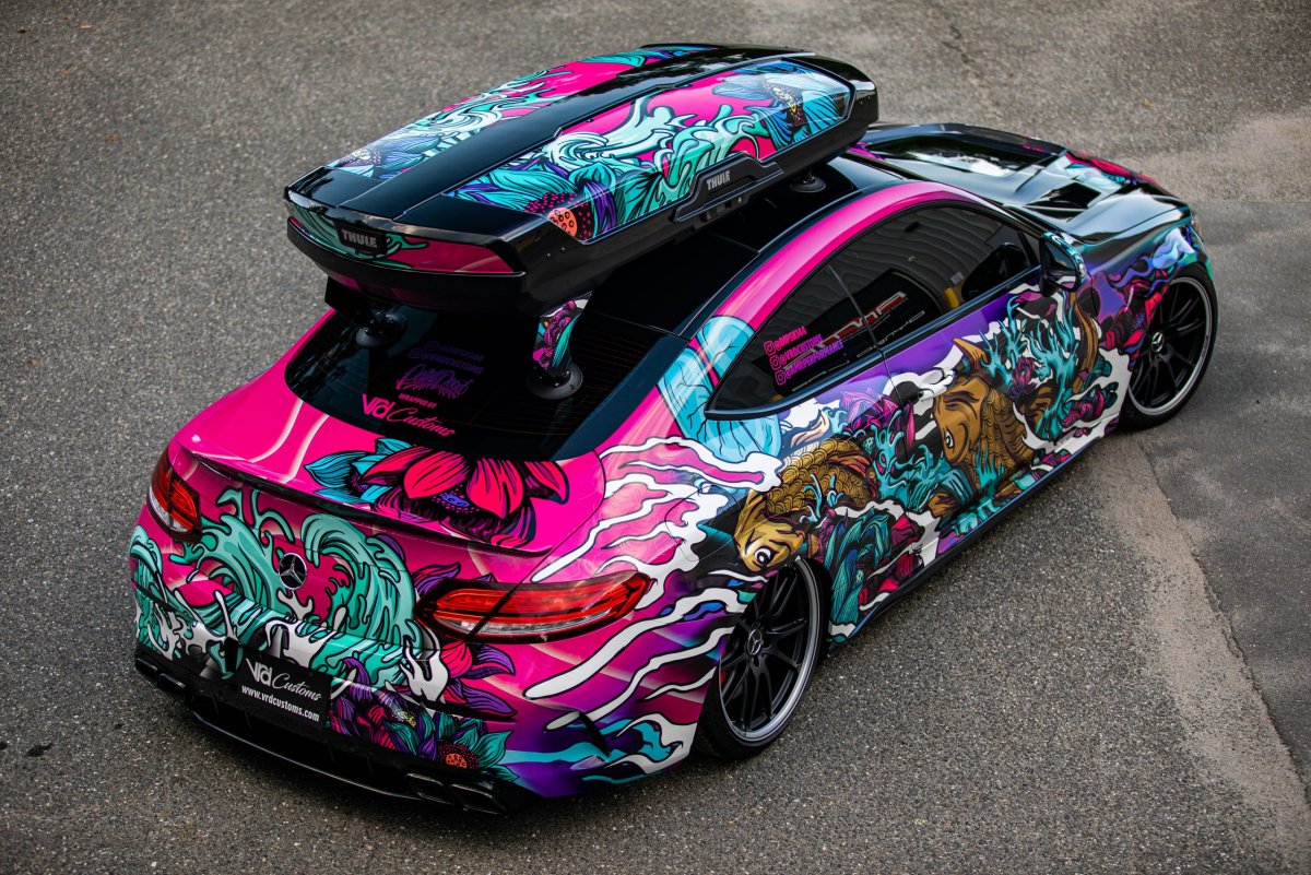 Разноцветный стиль авто