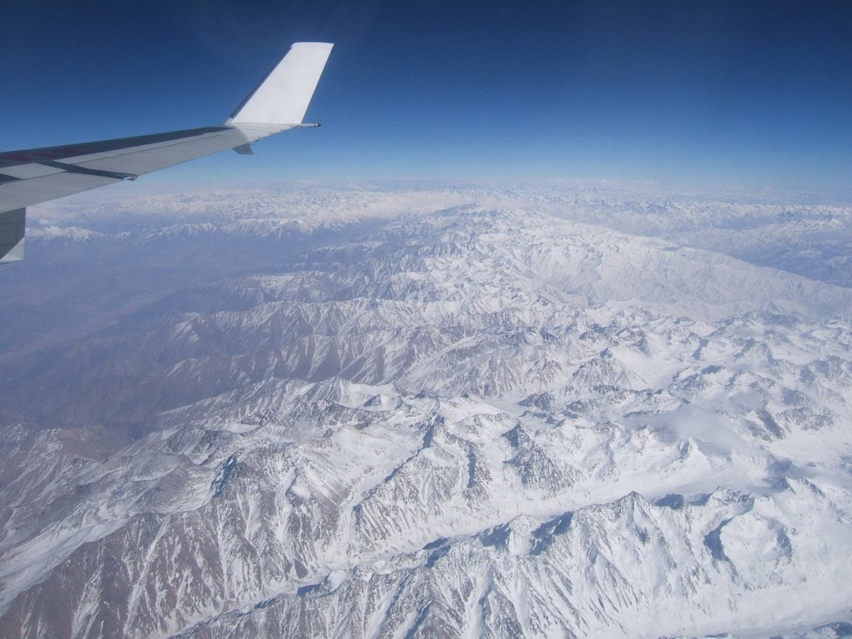 Гималаи с самолета Афганистан