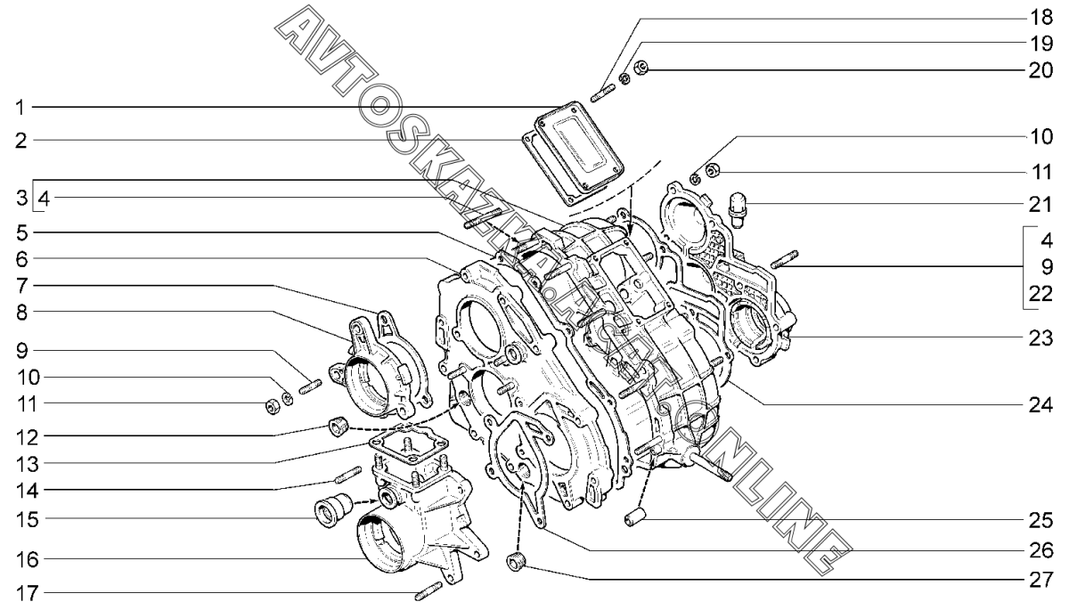 Схема раздаточной коробки Нива 2123