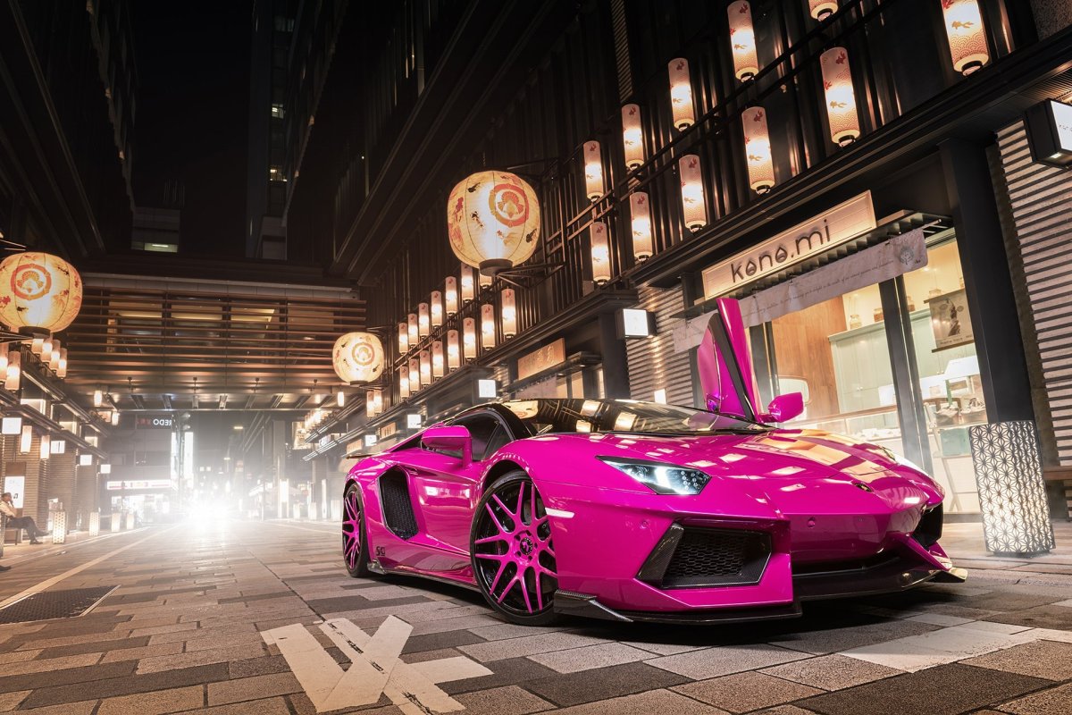 Lamborghini Aventador lp700-4 розовая