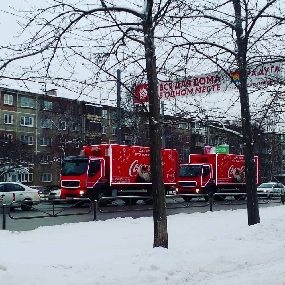 Новогодний грузовик Кока-кола Пермь