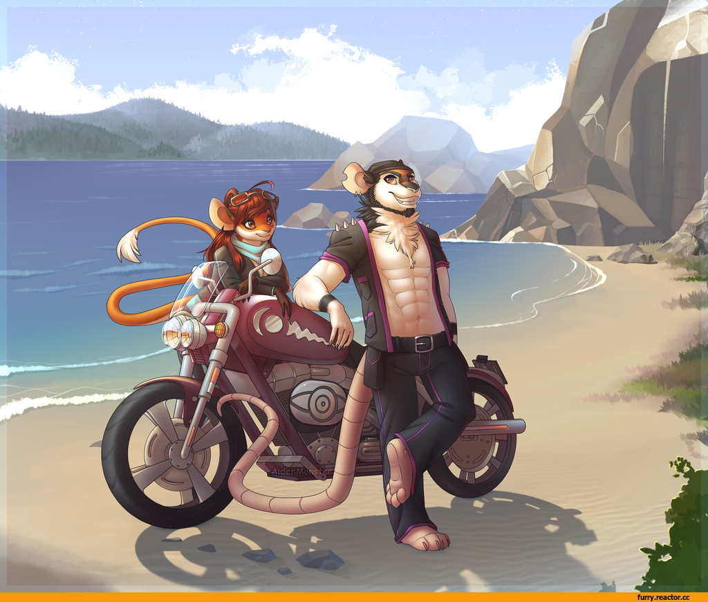 Фурри девушки на мотоциклах