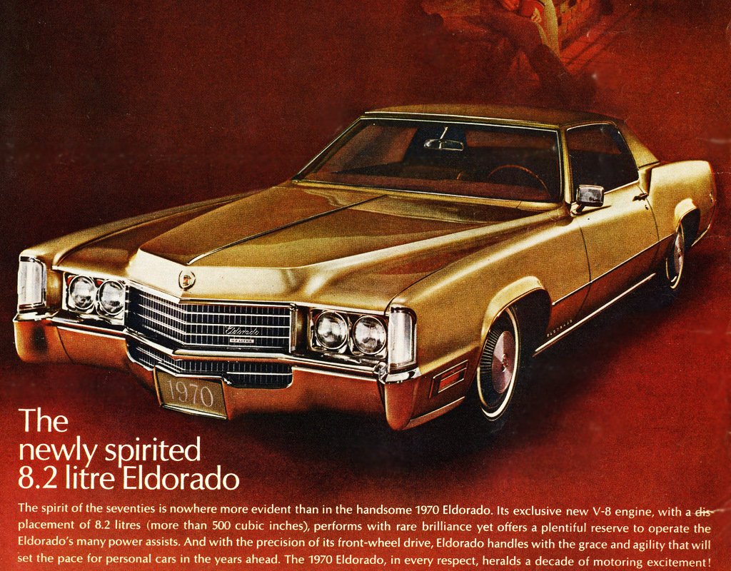 Cadillac Eldorado advertisement for 1970