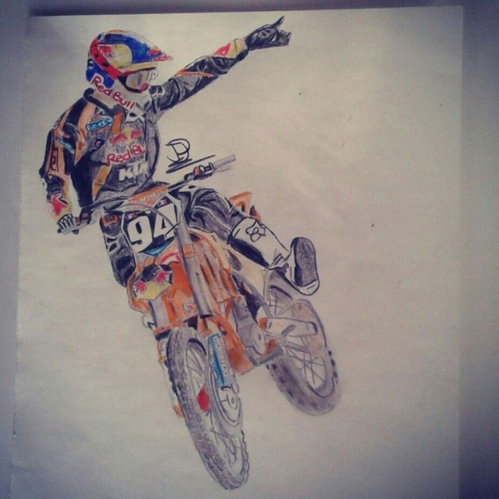 Эскиз кроссового мотоцикла