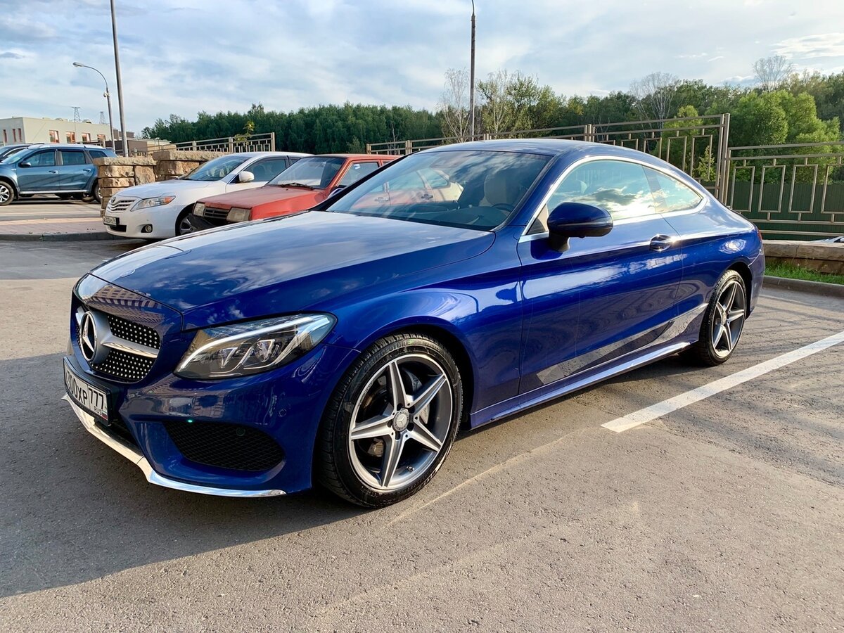 Mercedes c180 Coupe синий