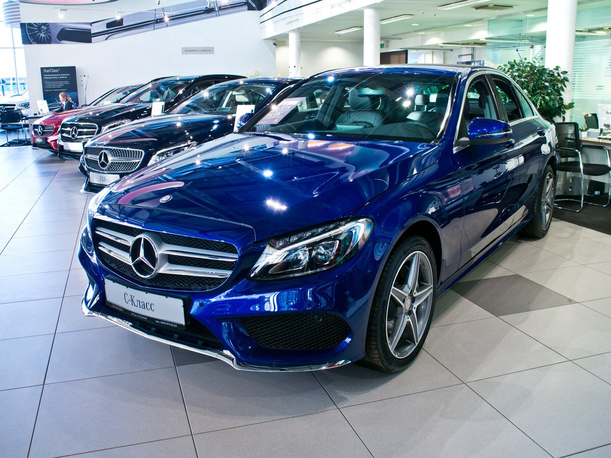 Mercedes Benz c200 w205 синий