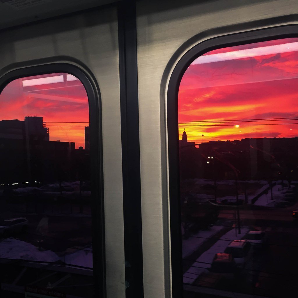 Вид из окна метро