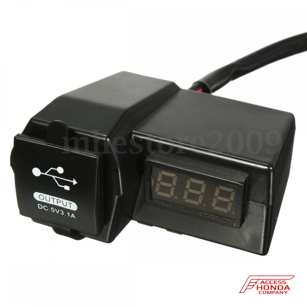 Розетка 2 USB 5v 3.1a + вольтметр для мотоцикла