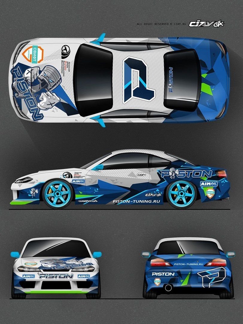 Nissan Silvia s15 развертка винила