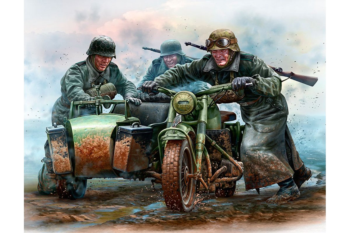 MASTERBOX 35178 WWII era German Motorcyclists