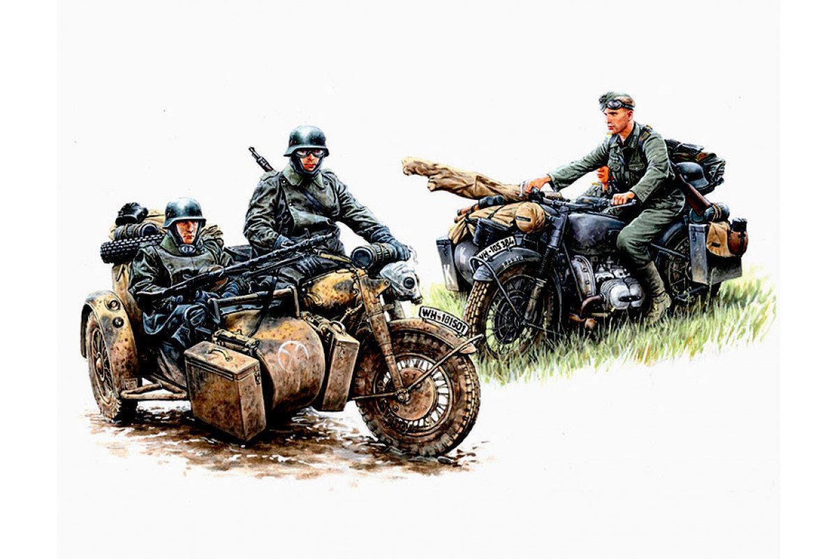 Германские мотоциклисты второй мировой войны