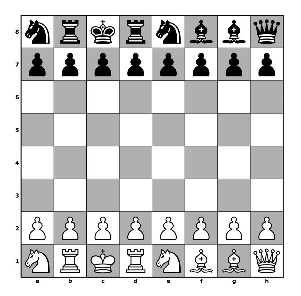 Шахматная доска с фигурами вектор