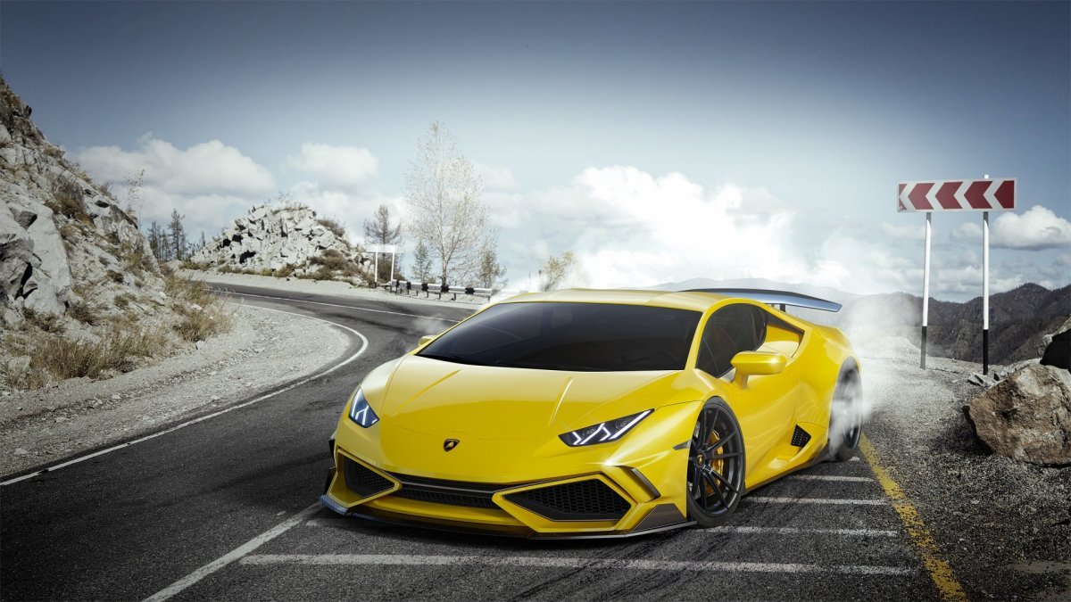 Lamborghini Huracán желтый