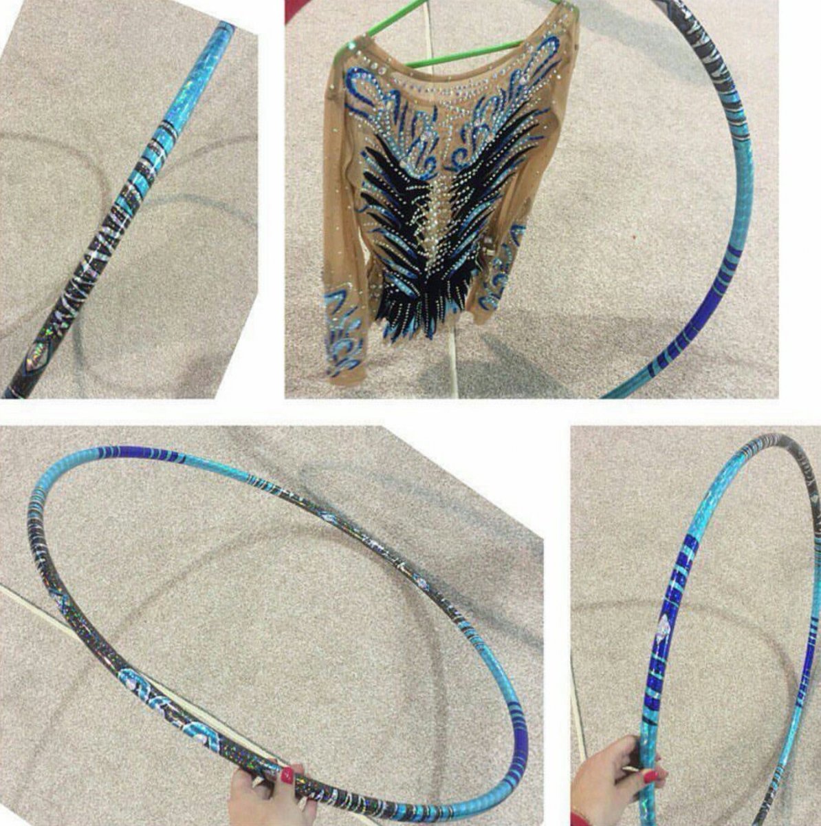 Украшение обруча для художественной гимнастики