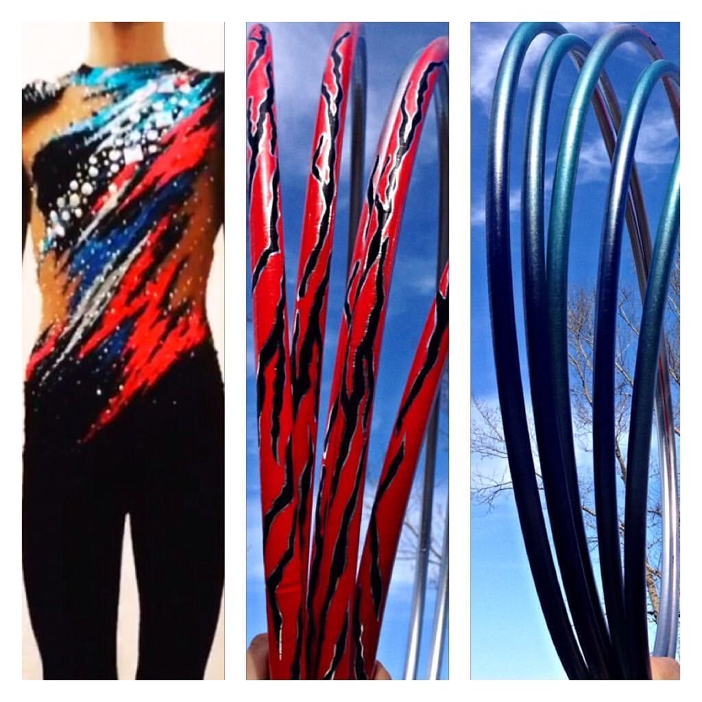 Красно черный обруч для художественной гимнастики