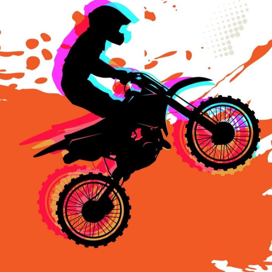 Логотип мотоцикл кросс