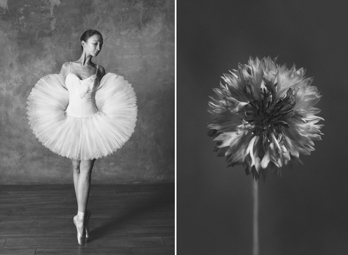 Фотограф Юлия Артемьева балерина и цветы