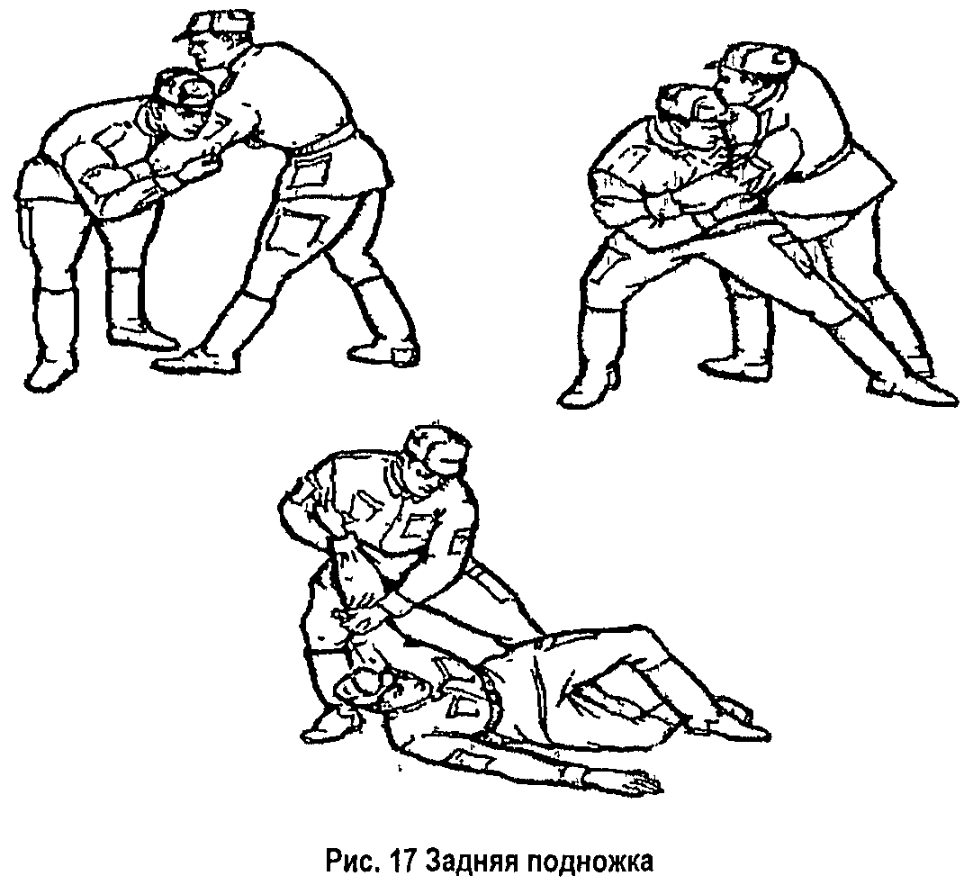 Бросок задняя подножка самбо