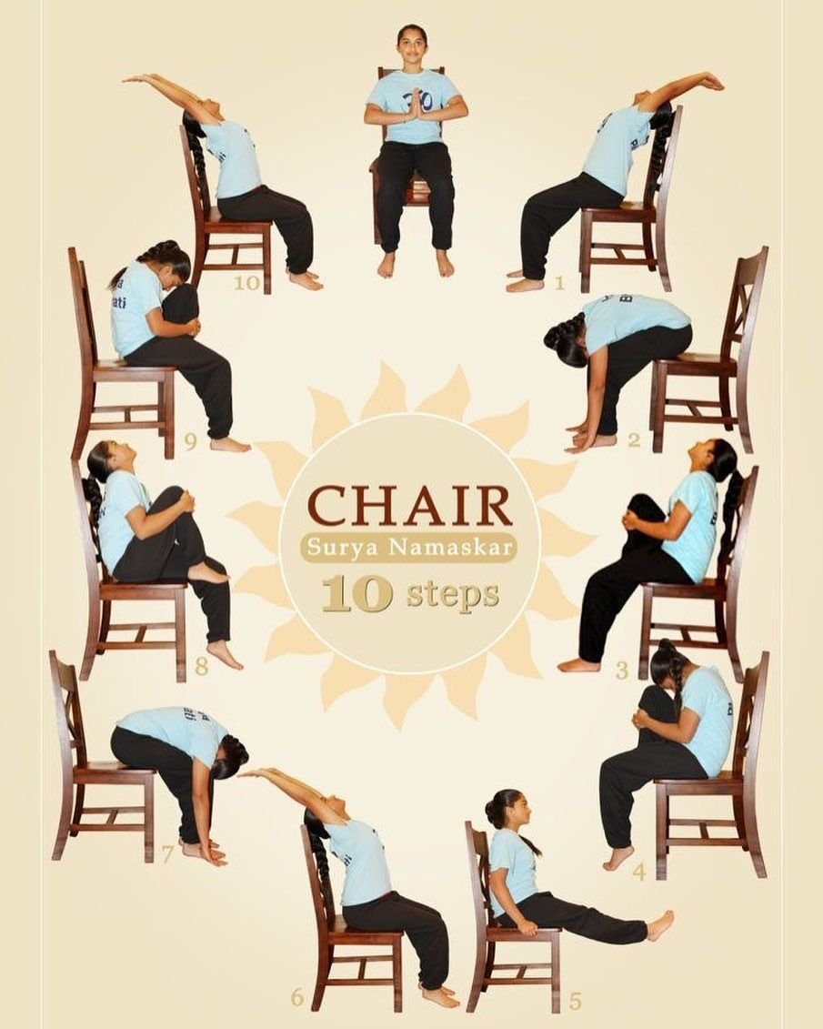 Йога в офисе упражнения