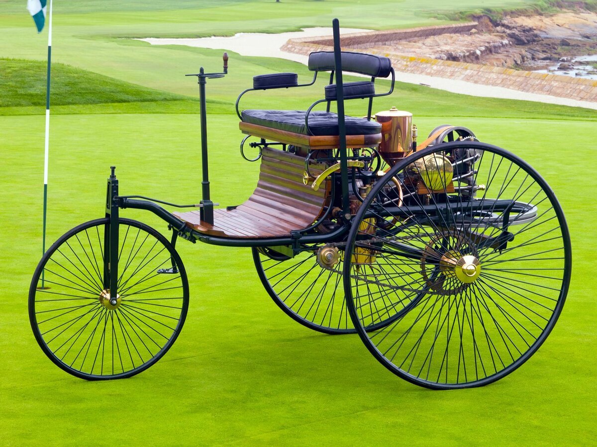 Первый автомобиль на бензине. Benz Patent-Motorwagen 1886 двигатель.
