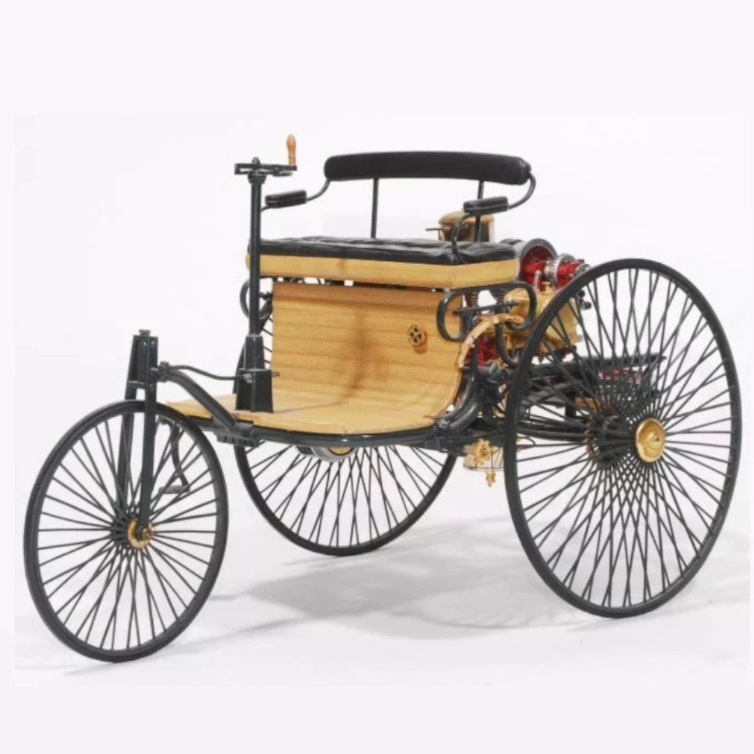 Первый автомобиль на бензине. Бенц Моторваген 1894.