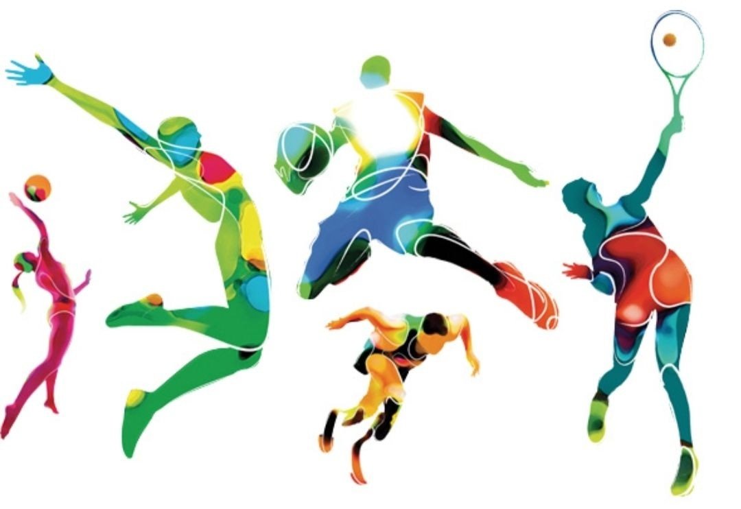Силуэты спортсменов разных видов спорта цветные
