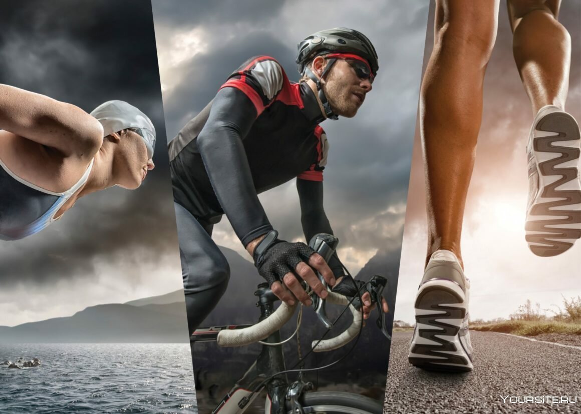 Iron man бег плавание велосипед