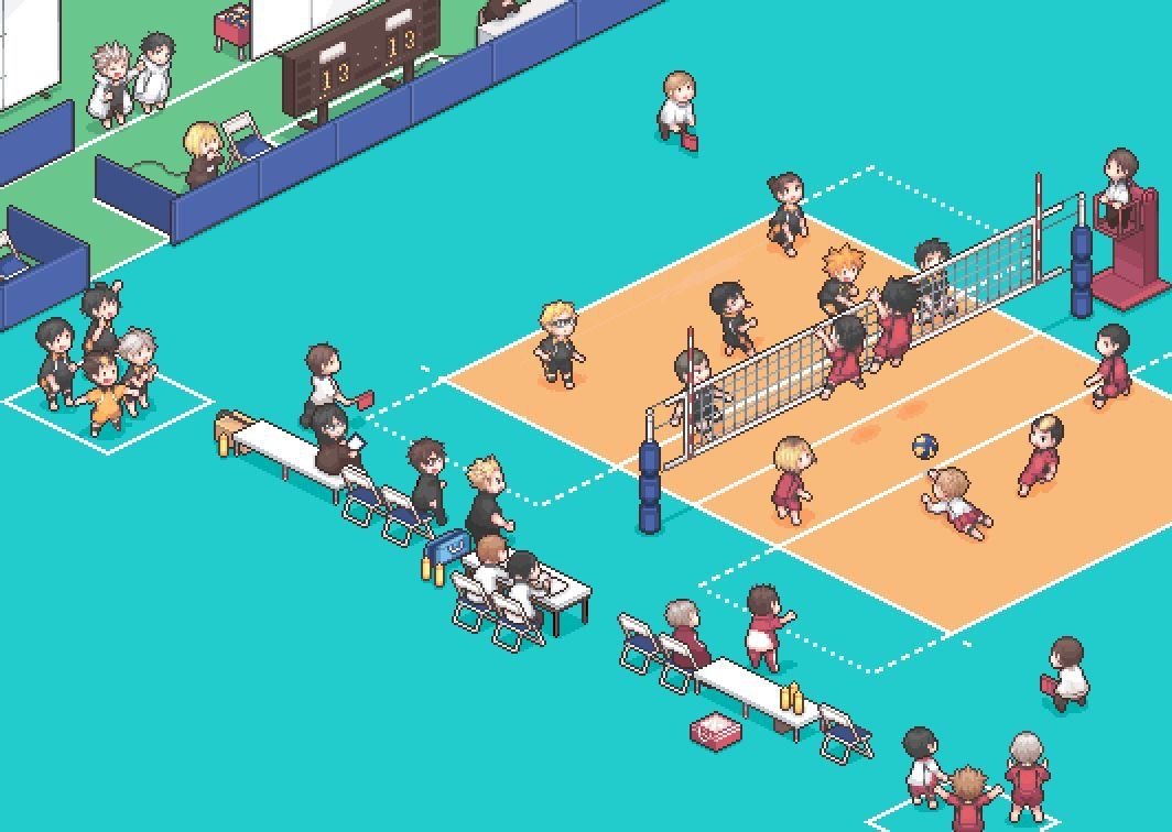 Волейбольная площадка в Haikyuu