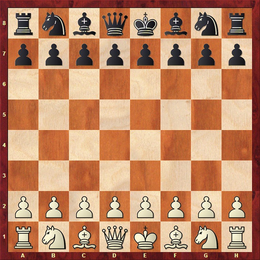 Раскладка шахмат на доске