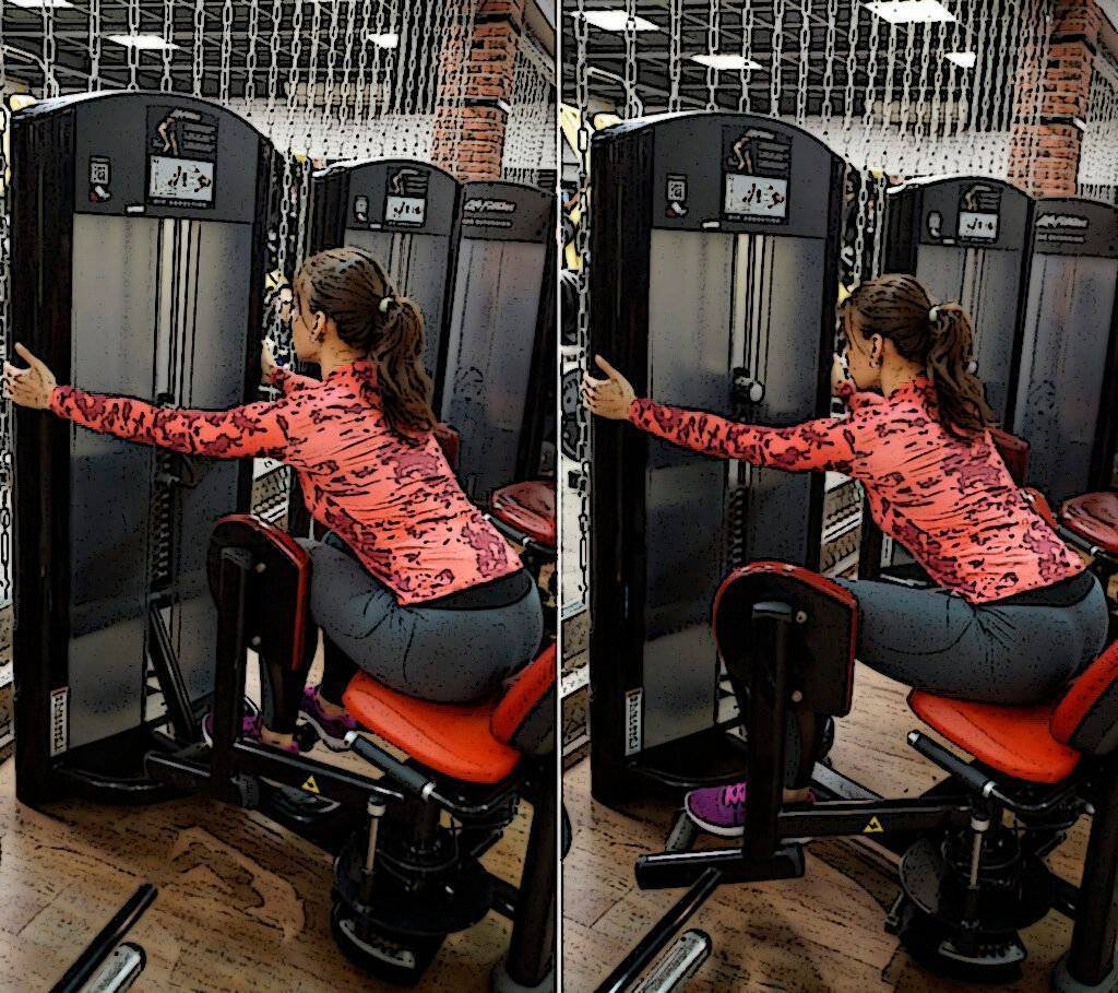 Разведение ног в тренажере