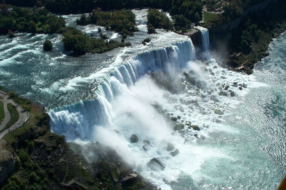 Северная Америка Ниагарский водопад. Ниагарский водопад Канада. Американский водопад Ниагара. Река самый большой водопад