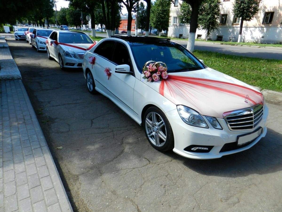 Мерседес w212 белый свадебный