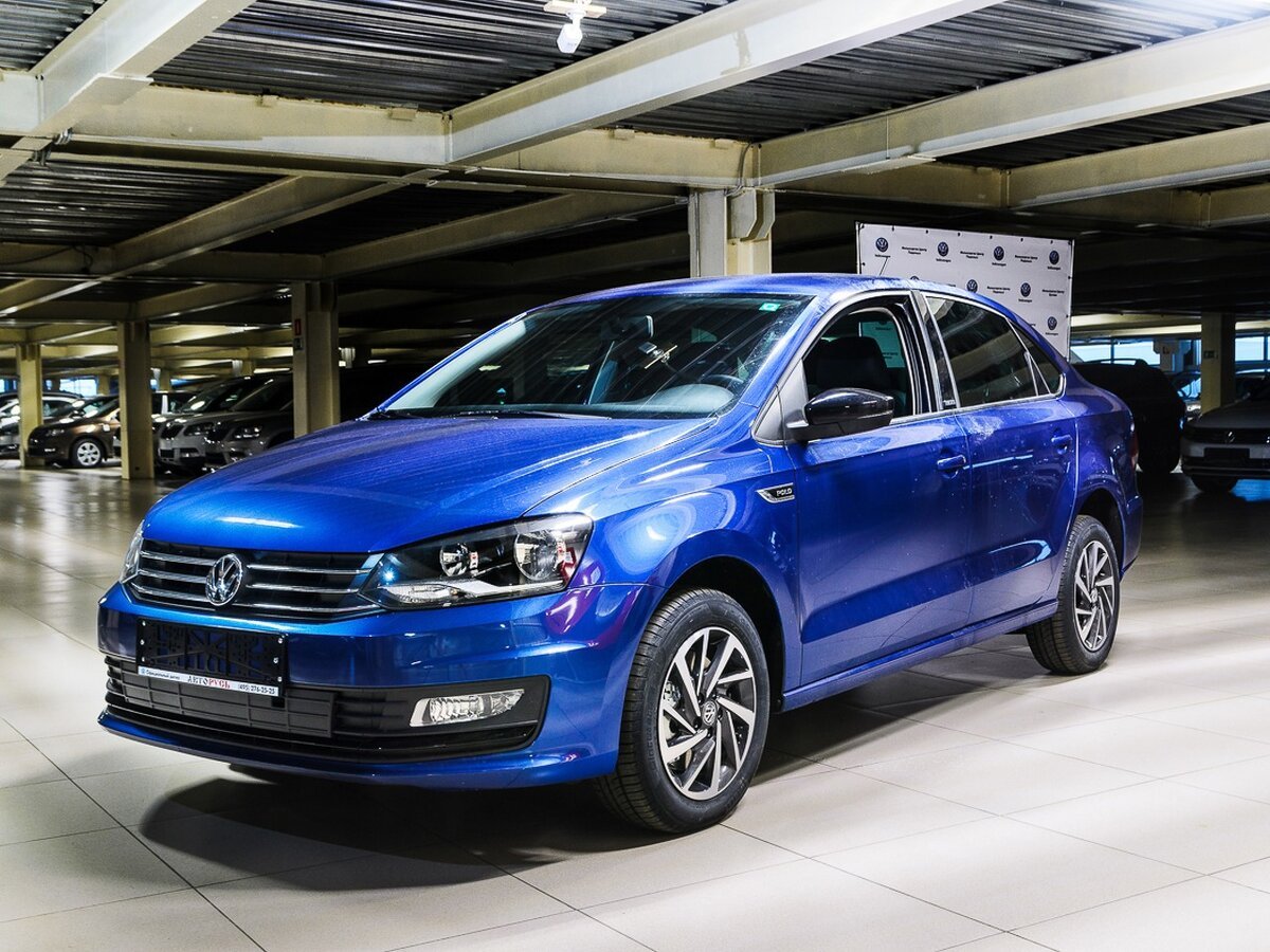Volkswagen Polo sedan 2015 синий