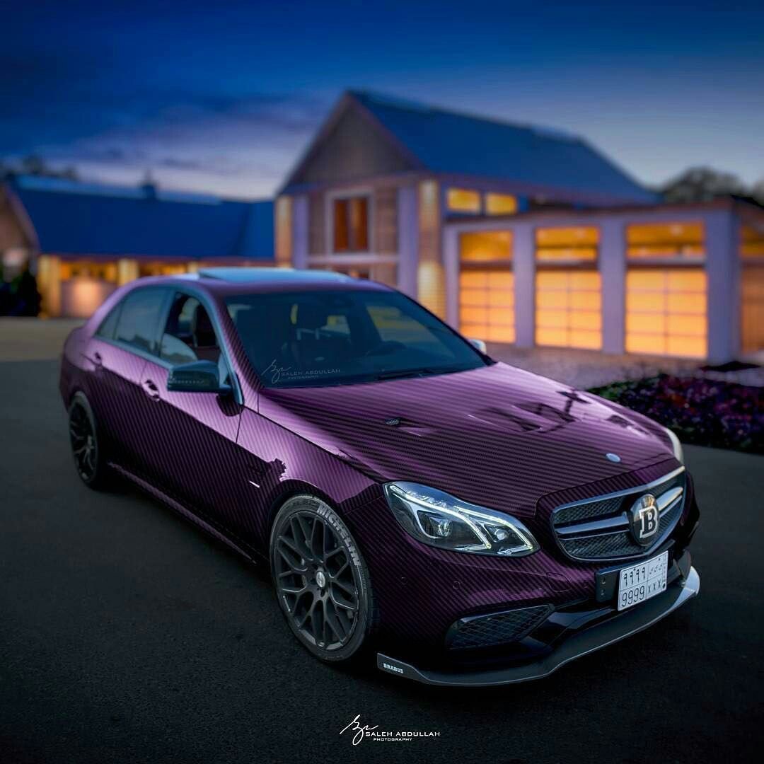 Мерседес е63 АМГ фиолетовая