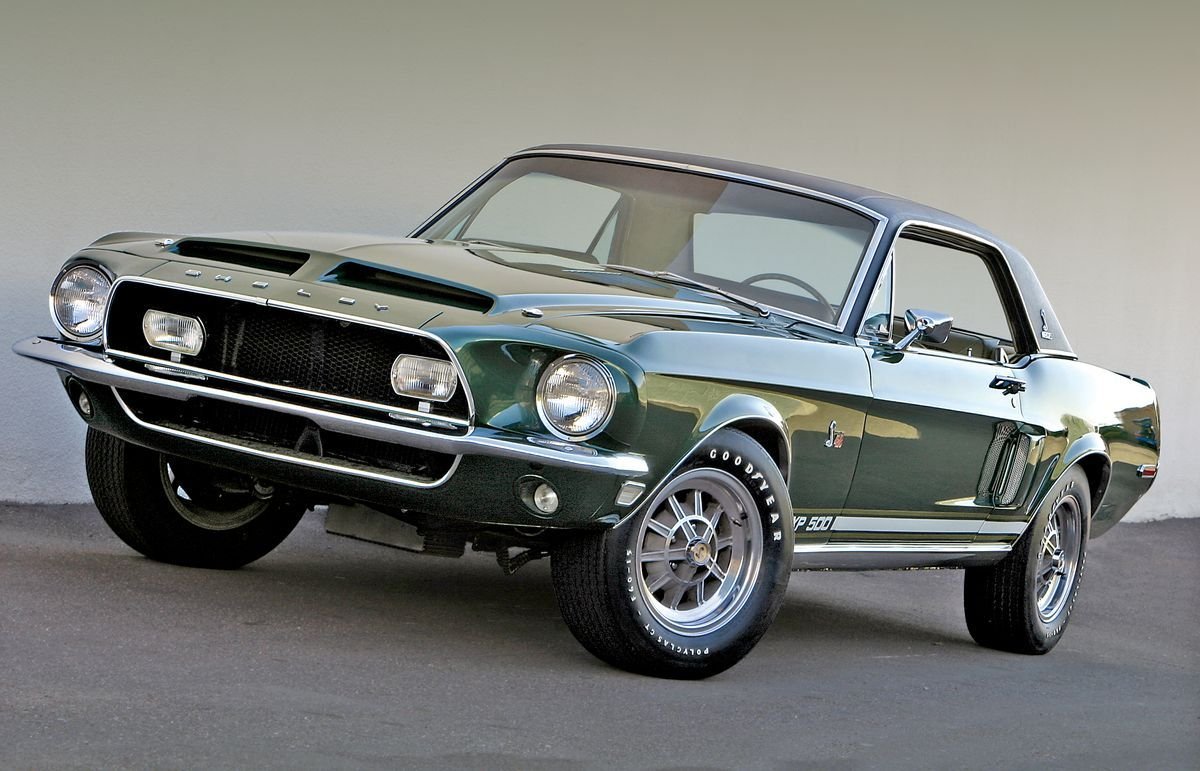 Ford Mustang 1968 зеленая